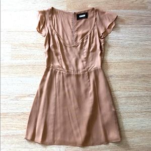 Reformation Tan/Blush Babydoll Mini Dress, Size 4